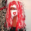 Red/White Knotty Hair Falls
