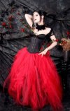 Blood Red Vampire Wedding Tulle Skirt