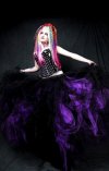 Dark Purple and Black Victorian Wedding Tulle Skirt