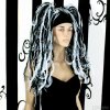 Black/White Knotty Hair Falls