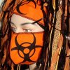 Neon Orange BioHazard Cyber Mask