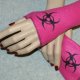 Neon Pink BioHazard Arm Warmers