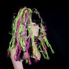 UV Neon Pink Green Black Knotty Hair Falls