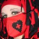 Red Nurse Heart Cyber Mask