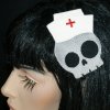 Silver Nurse Skull Headband