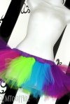 Neon 4-colored Striped Micro Mini TuTu