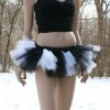 Black/White Striped Micro Mini TuTu