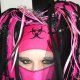 Neon Pink Biohazard Headband