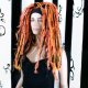 Orange/Black Knotty Hair Falls
