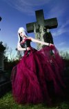 Burgundy Wine Wedding Tulle Skirt