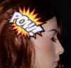 UV POW Comic Book StarBurst Embroidered Hair Clip