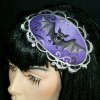 Purple Vampire Bat Cameo Headband