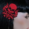 Damask Skull Embroidered Gothic Snap Clip (choose color)