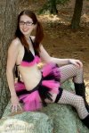 Bubble Gum Pink/Black Striped Micro Mini TuTu