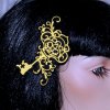 SteamPunk Embroidered Skelton Key Snap Clip (choose color)
