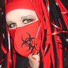 Red Biohazard Cyber Mask