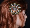 SteamPunk Mechanical Spider Web Embroidered Hair Clip