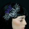 Silver Tattoo Skull and Crown Headband (Choose Color)