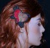 Frankenstein Patchwork Heart Embroidered Hair Clip